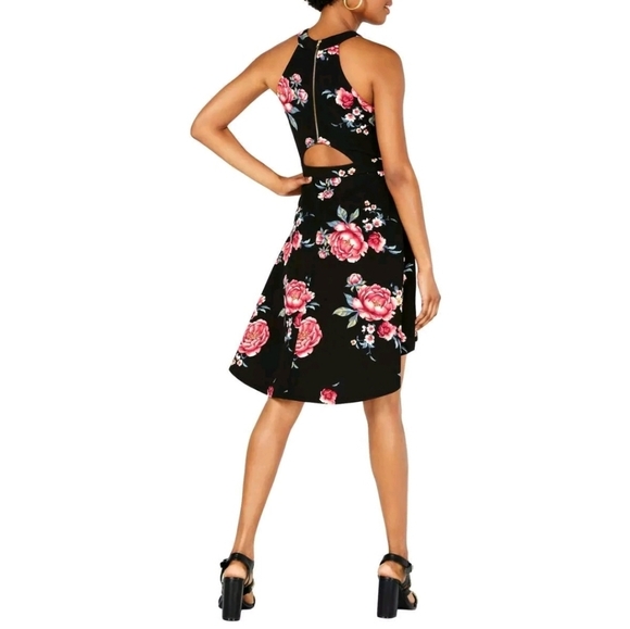 Crave Fame Floral Halter Hi Low Dress   - Picture 2 of 8